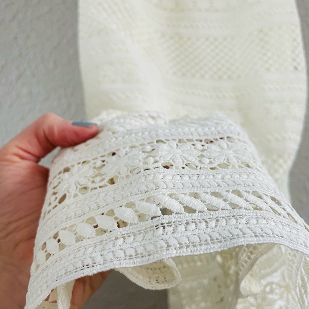 J. Crew Geometric Lace Midi Dress in Ivory NWT - Picture 8 of 14